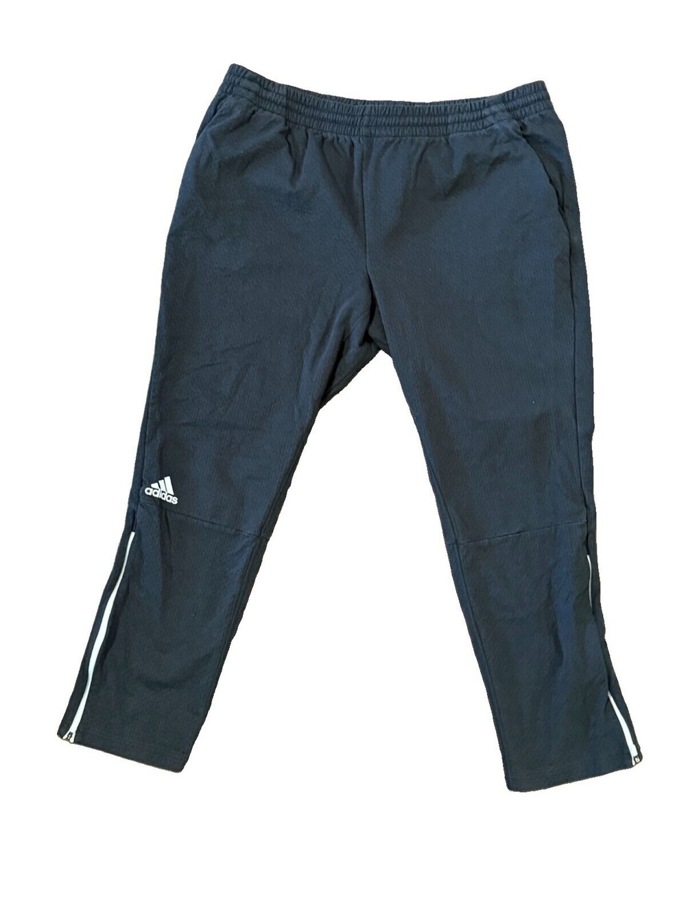 adidas Climalite CY9626 Men’s 2XL Black Mesh Training Soccer Track Pants Zip